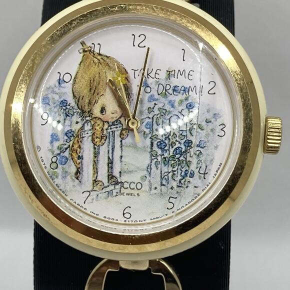 Rare Vintage 1975 Hallmark Take Time To Dream Mechanical Watch Gold Tone - Picture 3 of 9